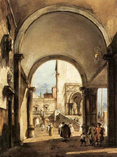 Francesco Guardi An Architectural Caprice before 1777 china oil painting image
